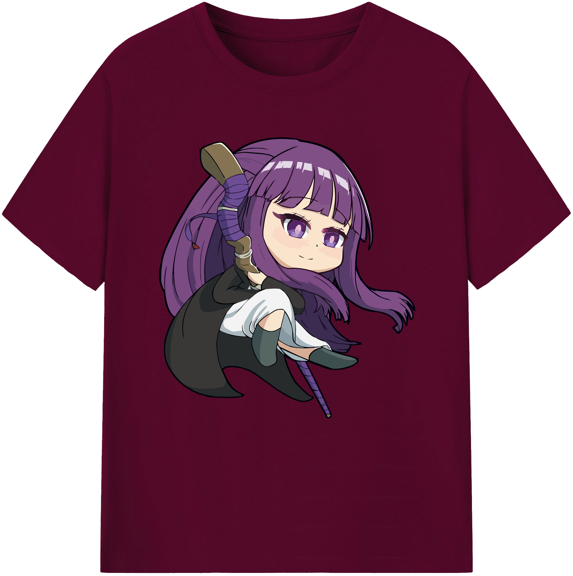 （画像用） 葬送のフリーレン Frieren レディースカジュアルプリントTシャツ（綿100％）